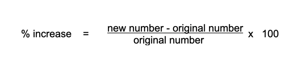 Percentage increase