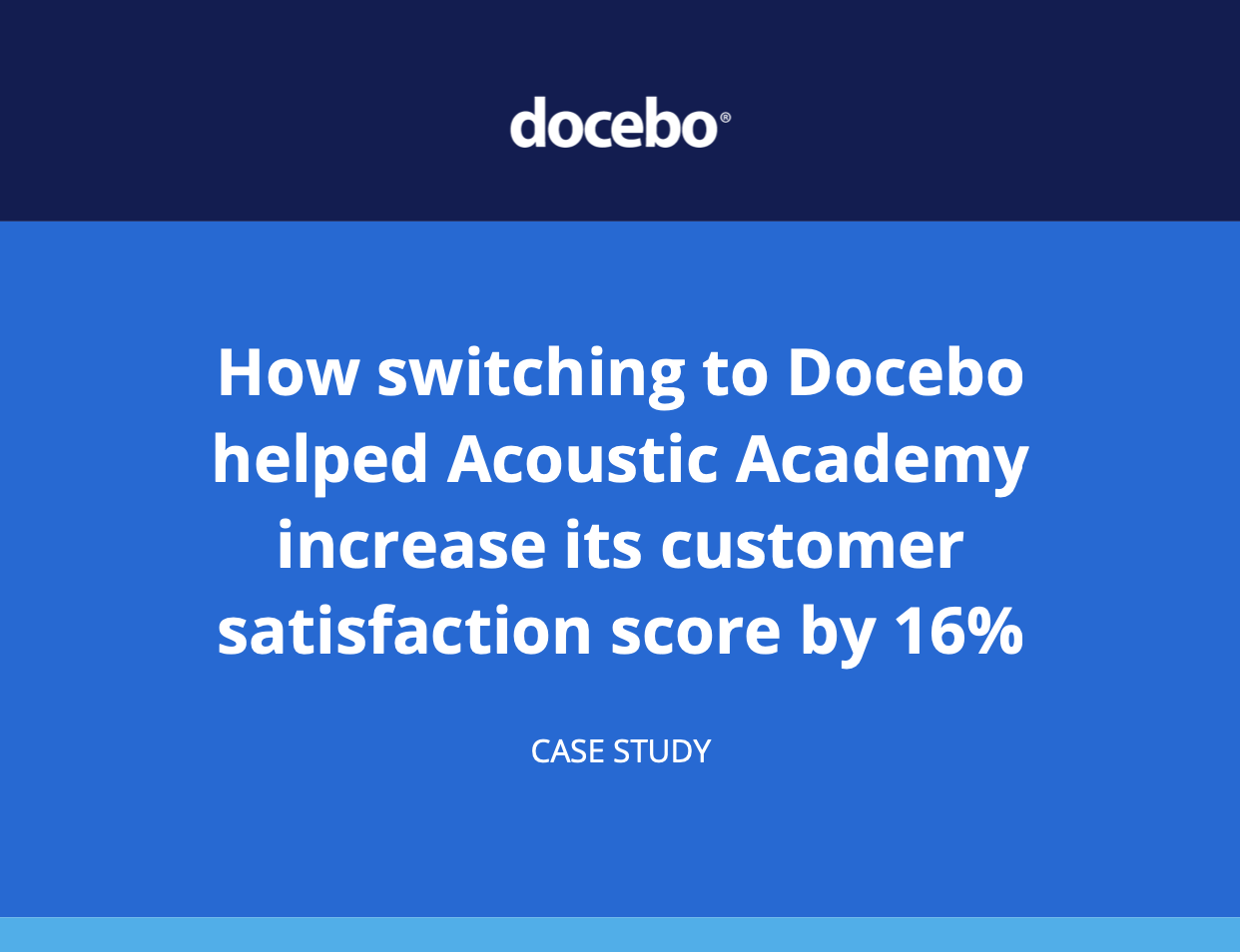 Docebo - Acoustic Academy - Slide Deck cover page