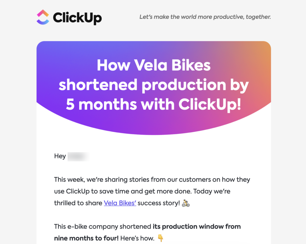 ClickUp email screenshot